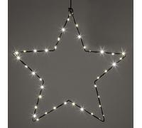2.05 Étoile lumineuse Joyeux Noël - Ø 40 cm / 40 LED - pile / minuterie / intérieur + extérieur (grand)