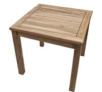 2.05 Table SOLO 50x50 cm en teck - Table d'appoint carrée avec 4 pieds