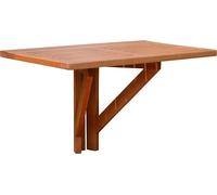 Spetebo Table de balcon en bois d'eucalyptus - 60 x 40 cm - Table pliante pour balcon - Table suspendue pliable