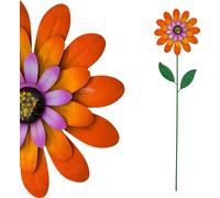 2.06 Fiche de jardin FLEUR en métal - env. 90 x 25 cm - Fiche de décoration de jardin en couleur