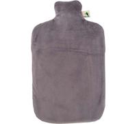 2,0L bouillotte écologique avec housse en velours, bouillotte, coussin chauffant, gris