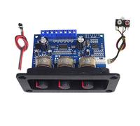 2.1 canaux Bluetooth 5.0 - Carte d'amplification audio 225 W + 50 W pour caisson de basse - Kit avec prise DC femelle et câble AUX