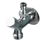 2. 1 entrée 2 sorties en laiton avec filetages métalliques - Contrôleur d'eau résistant à l'érosion pour évier et appareils industriels en laiton