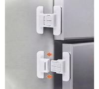 2/1 paire de verrous de réfrigérateur blancs, verrous de porte et de tiroir de distributeur d'eau, dispositifs de protection des meubles, fournitures scolaires ABS
