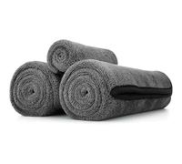 2+1 Pcs Twist-Weave Microfiber Car Towel- Streak-Free, Ultra-Absorbent, Scratch-Safe, Twist Loop Towel for Cars, Trucks, Motorcycles (2 Pcs * Large + 1 Pc * Small)
