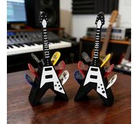 2/1 pièce Boîte de rangement pour médiators en forme de guitare, support de médiator durable avec clip d'affichage, accessoires musicaux, cadeau parfait pour les passionnés de guitare et les musiciens