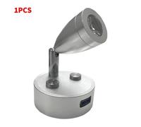 2/1 pièces Argent/Noir DC 12-24V Accessoires d'intérieur de Voiture LED Lecture Voiture Spots RV Bateau Caravane Camping-Car Lampe Murale de Chevet(1X)