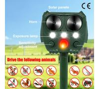2/1 Pièces Solaire Répulsif Ultrasonique PIR Mouvement Capteur Oiseau Chat Chien Répulsif Effrayer Répulsif Pour Animaux Pour Le Jardin Extérieur 1 pièce de base