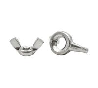 2/10/20 pièces M3 M4 M5 M6 M8 M10 M12 DIN315 304 Acier inoxydable/galvanisé Écrou papillon à fixation manuelle(304 Stainless Steel,M4 x20pcs)