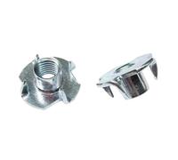 2/10/20 Pièces M4 M5 M6 M8 M10 M12 En Acier Épais À Quatre Griffes, Insertion Dents Aveugles, Écrou T for Meubles Bois, Longueur = 8-17mm(20pcs M4x10)