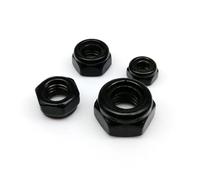 2/10/25pcs M2 M2.5 M3 M4 M5 M6 M8 M10 M12 DIN985 Black 304 Stainless Steel Hexagonal Hex Self-locking Locknut Nylon Insert Lock Nut(25pcs M2)