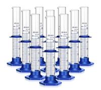 2-10 Pcs Cylindres Gradués, Cylindres De Mesure En Verre Épais Pour Laboratoire, Cylindre Gradué En Verre, Mesure En Verres (5-250ML)(10 pcs 25ML)