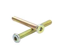 2-10 pièces de vis à tête fraisée à six pans creux en acier au carbone zingué de couleur M6-M8, pour assemblage de meubles, M6x80mm(5 pièces)
