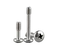 2-10 pièces M2.5/M3/M4/M5/M6 acier inoxydable 304 vis anti-dérapantes à tête ronde, fessure cruciforme et filet partiel, M5x20mm