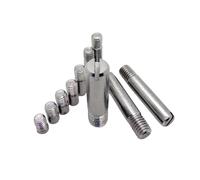 2/10 pièces M2 M2.5 M3 M4 M5 M6 M8 M10 304 tête fendue en acier inoxydable filetage extérieur solide goupille de positionnement arbre de rouleau GB878(5pcs M8,16mm)