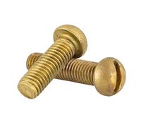 2-10 pièces M2 M2.5 M3 M4 M5 M6 M8 M10 en laiton massif cuivre demi-rond tête cylindrique tête de champignon tête d'entraînement fendue boulon à vis de Machine(M3x8mm 10pcs)