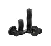 2-10 pièces M3/M4/M5/M6/M8 acier au carbone à haute résistance de grade 12.9 vis à tête plateau et douille hexagonale, M5x8mm