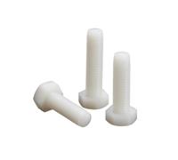 2-10 pièces M3/M4/M5/M6/M8 vis isolées à tête hexagonale et filet complet en nylon blanc, M4x20mm