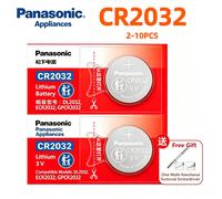 2-10 pièces Pile au lithium 3V Panasonic CR2032 100% Originale pour Montre, Calculatrice, Télécommande, Jouets, Pile bouton