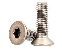 2/10 Pièces TA2 Titane Pur M2 .5 M3 M4 M5 M6 M8 Gr2 Tête À Six Pans Creux Plate Fraisée Allen Boulon Vis L = 3-60mm(20mm,10pcs M2.5)