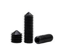 2-100 pièces de vis de blocage à pointe conique à six pans creux en acier au carbone oxydé noir e résistance 12.9, M3-M12, M10x45mm(5 pièces)