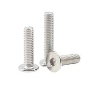 2-100 Pièces M1.4-M12 Vis à machine à tête plate hexagonale creuse en acier inoxydable, M4x45mm(20 pièces)