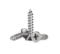 2-100 pièces M1/M1.2/M1.4/M1.6/M1.7/M2/M2.2/M2.6/M3/M3.5/M4/M4.2/M5/M5.5/M6/M8 acier inoxydable 304 vis auto-taraudante pour bois à tête enfoncée et fessure cruciforme, M8x80mm