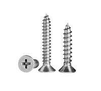 2-100 pièces M1/M1.2/M1.4/M1.6/M1.7/M2/M2.2/M2.6/M3/M3.5/M4/M4.2/M5/M5.5/M6/M8 acier inoxydable 304 vis allongée à tête enfoncée et fessure cruciforme, M6x55mm