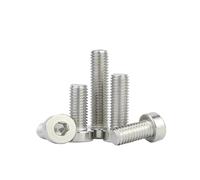 2~100 pièces M2 M2.5 M3 M4 M5 M6 M8 M10 capuchon à douille hexagonale vis à tête creuse à profil bas 304 A2 boulon hexagonal mince en acier inoxydable(M2-100pcs,8mm)