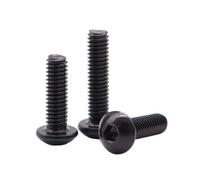 2-100 Pièces M2-M8 Vis à machine à tête bombée hexagonale creuse noire en acier inoxydable, M4x45mm(10 pièces)