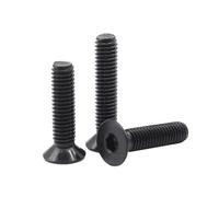 2-100 Pièces M2-M8 Vis à machine à tête fraisée hexagonale creuse noire en acier inoxydable, M4x45mm(10 pièces)