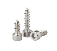 2-100pcs M1.7/M2/M2.3/M2.5/M3/M3.5/M4/M5/M6/M8 Vis auto-taraudeuse à tête cylindrique à six pans creux type-HA en acier inoxydable, M8x45mm