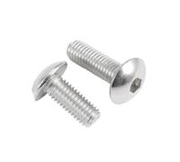 2-100pcs M2/M2.5/M3/M4/M5/M6/M8/M10 Vis machine à tête boutonnée à six pans creux en acier inoxydable, M8x50mm