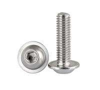 2-100pcs M3/M4/M5/M6/M8/M10 Vis machine à tête ronde à six pans creux avec collet en acier inoxydable, M10x60mm