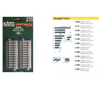 2-111 Rails Droits 94mm KATO Train HO 1/87