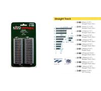 2-120 Rails Droits 114mm KATO Train HO 1/87