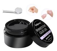 2 * 15 ML Solide Gel de Colle, gel nail art, Longue Durée Facile à Utiliser Gel de Colle à Ongles, Ongles pour Décoration Adhésif d'ongles, Adhésif Gel Nail Tips, Nail Charms Design DIY Salon