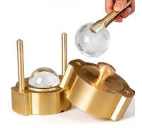 2.16"-2.56" Ice Ball Press Kit, Heavy Duty Brass Sphere Ice Molds