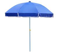 2.1M Outdoor Sun Shade Canopy Market, Adjustable Beach Parasol Water Lent Protective with 8 Ribs for Beach/Pool/Patio Outdoor Umbrella Tent,Red+White