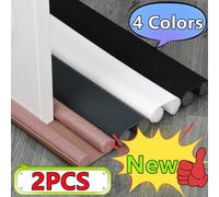 2/1PC Flexible sous la porte bouchon de tirage bande d'étanchéité inférieure de porte bande météo plus épaisse Anti-froid bloqueur d'espace bande météo d'étanchéité Grey