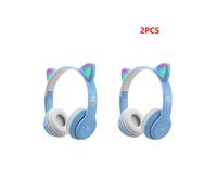 2/1pcs P47M Wireless Bluetooth Headphone Flash Light Cute Cat Ears Fone with Mic Control LED Stereo Hifi Music Helmet Headset