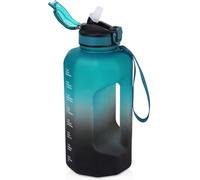 2.2 Litre Water Bottle With Straw,Reusable Large Bottle,Motivation Water Bottle Suitable For Gym,Yoga,Camping And Office,Men And Women