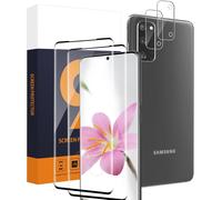 2 + 2 Piece Tempered Glass For Samsung Galaxy S20 Plus 5g, 9h Hardness Glass Protection + Lens Film, Bubble-Free, Anti-Scratch, 0.33 Mm High Definition Transparent S20 Plus Screen Protector