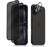 2+2 Pieces Anti-Spy Tempered Glass + Rear Camera Protector Compatible With Iphone 16 Plus 5g, 9h Hardness Privacy Tempered Glass For Iphone 16 Plus 5g