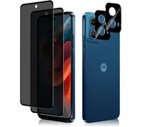 [2 + 2 Pieces Anti-Spy Tempered Glass + Rear Camera Protector Compatible With Motorola Moto G34 5g, 9h Hardness Privacy Tempered Glass For Motorola Moto G34 5g