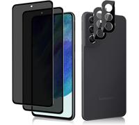 2 + 2 Pieces Anti-Spy Tempered Glass + Rear Camera Protector Compatible With Samsung Galaxy S21 Fe 5g, 9h Hardness Privacy Tempered Glass For Samsung Galaxy S21 Fe 5g