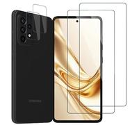 【2 + 2 pièces】 Film de protection d'écran en verre blindé pour Samsung Galaxy A52, résistant à l'usure, film de protection d'écran Samsung A52s 5G, haute résolution Samsung Galaxy A52/A52 5G/A52s 5G