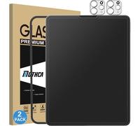 [2+2 Pièces Mat Protection Écran Verre Trempé Pour Ipad Pro 12,9 Pouces (2022/2021/2020/2018, 6ème/5ème/4ème/3ème) Et Caméra Arrière Protecteur, 9h Films Vitre Protection Anti-Reflets[Z190]