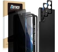 [2 + 2 Pieces Screen Protectors For Samsung Galaxy S21 5g Anti-Spy Privacy Screen Protection Film + Camera Lens Protector With Mounting Frames Easy To Install ¿ 6.2 Inches