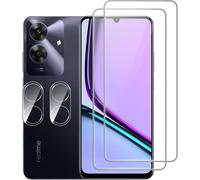 [2 + 2 Pieces Tempered Glass For Realme Note 60, 2 Pieces Tempered Glass Screen Protector + 2 Pieces Camera Protection, Hd 9h Hardness Glass Screen Protector Film